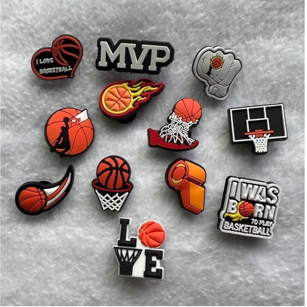 Basketball Croc Charms 12pcs
